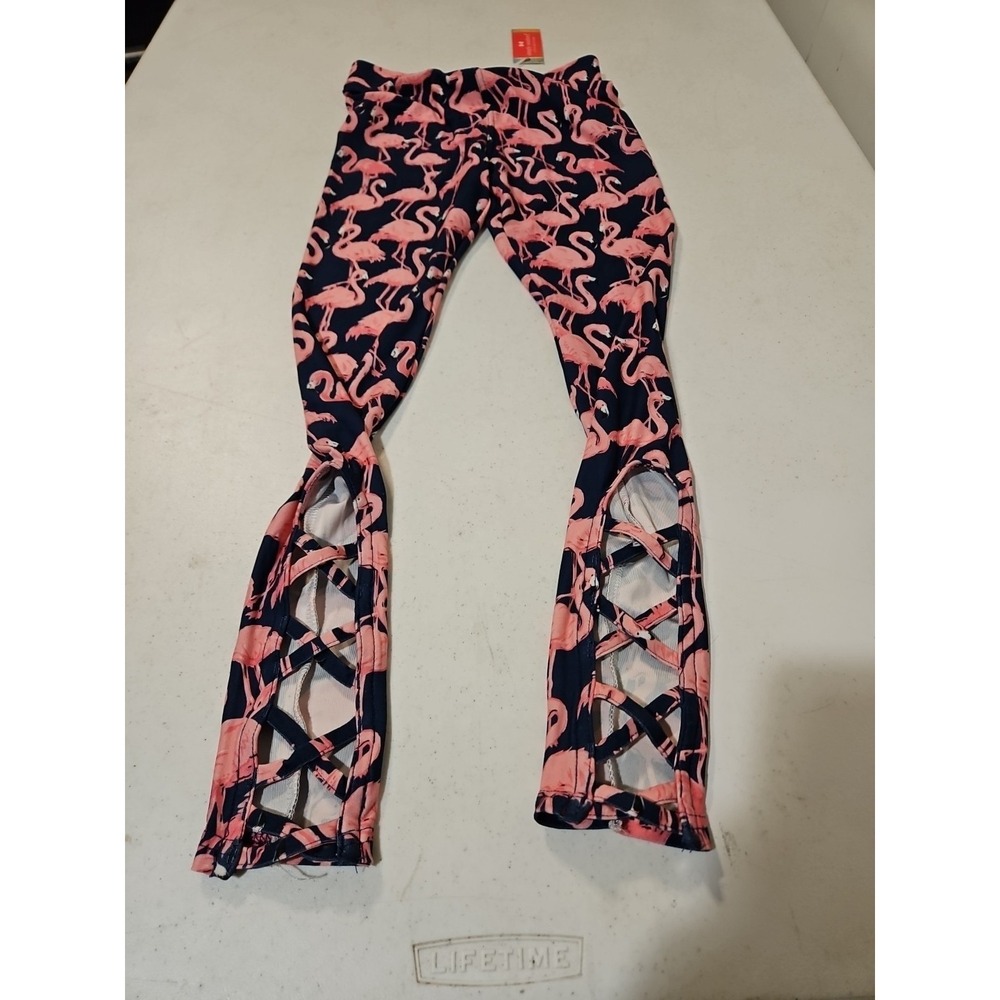 Simply Southern Flamingo Leggings Youth One Size (11"W x 24" Inseam) (1331) - Picture 5 of 8